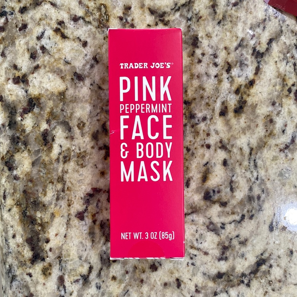 Trader Joe’s pink peppermint face and body mask